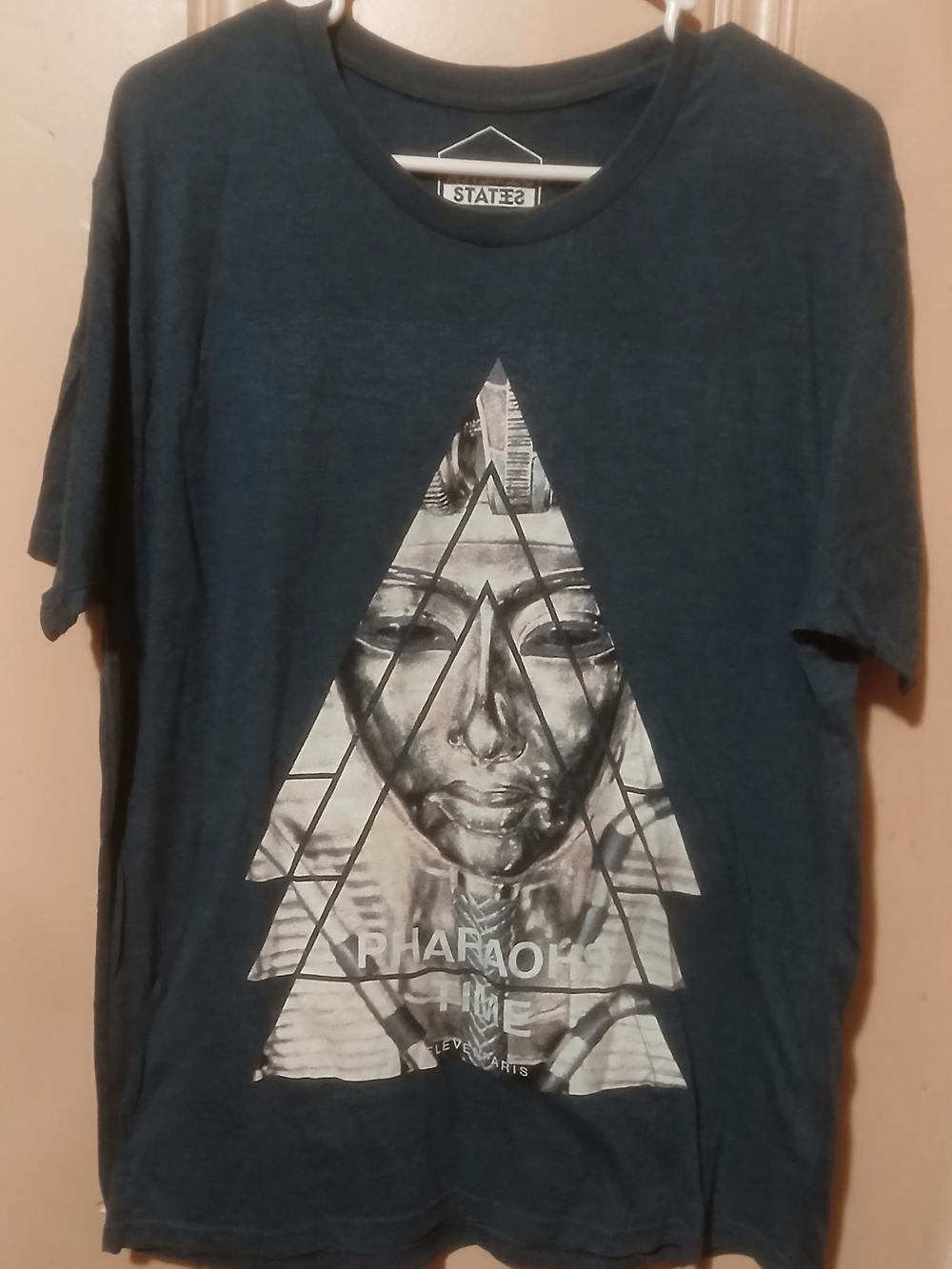 STATE Navy Short-Sleeve Tee with Pharaoh Triangle Graphic